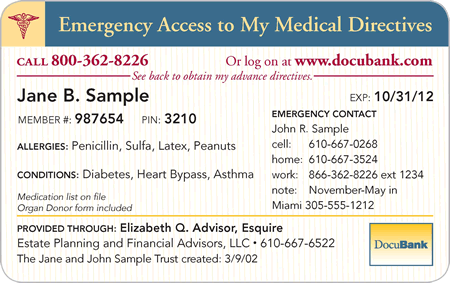 DocuBank Member Card